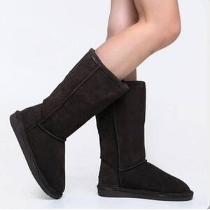 Bearpaw Evangeline Black Suede Wool Boots 6